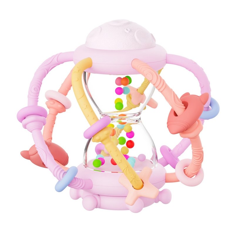 Mordedera De Silicón Con Diseño De Reloj De Arena Colorido Flexible Fácil De Sujetar Y Manipular
