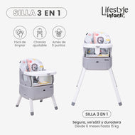 Silla 3 En 1 Bony Para Bebé Lifestyle By Infanti