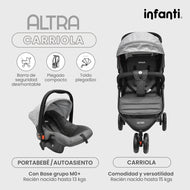 Carriola Infanti Sistema de Viaje 4 en 1 Altra
