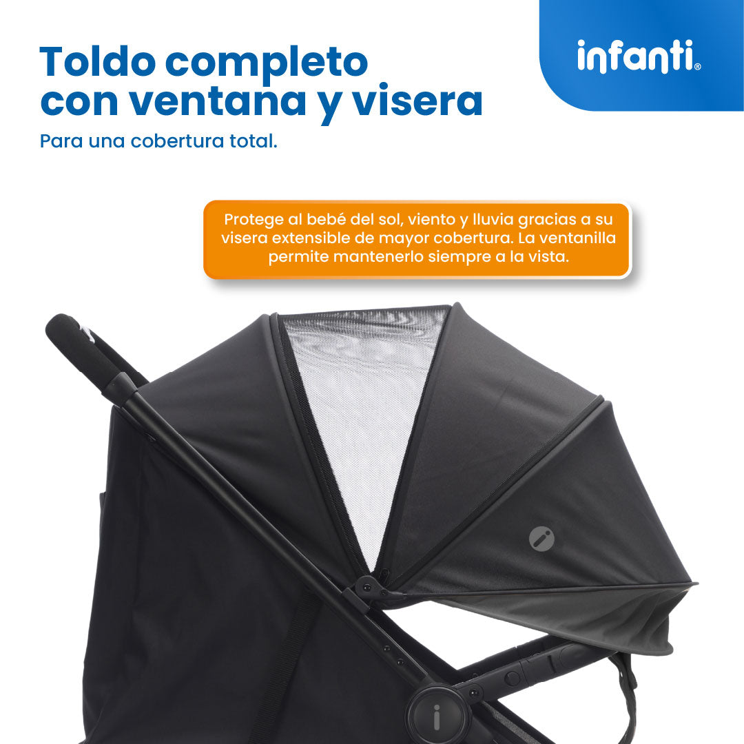 Carriola Grace Arena Con Toldo Completo Plegado Fácil Compacto Soporta Hasta 22 kg, Infanti