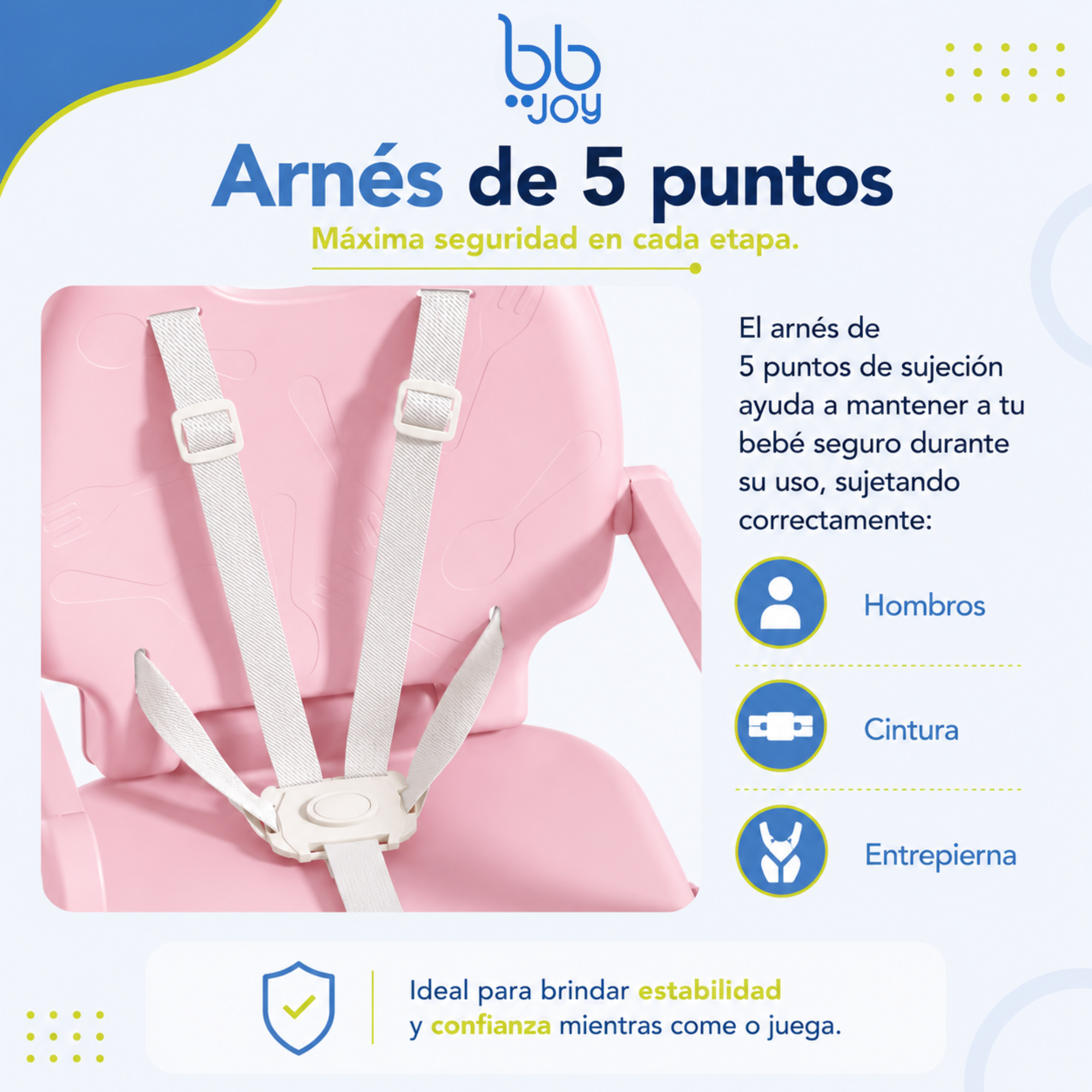 Silla alta 3 en 1 Jinah Con Plegado Compacto