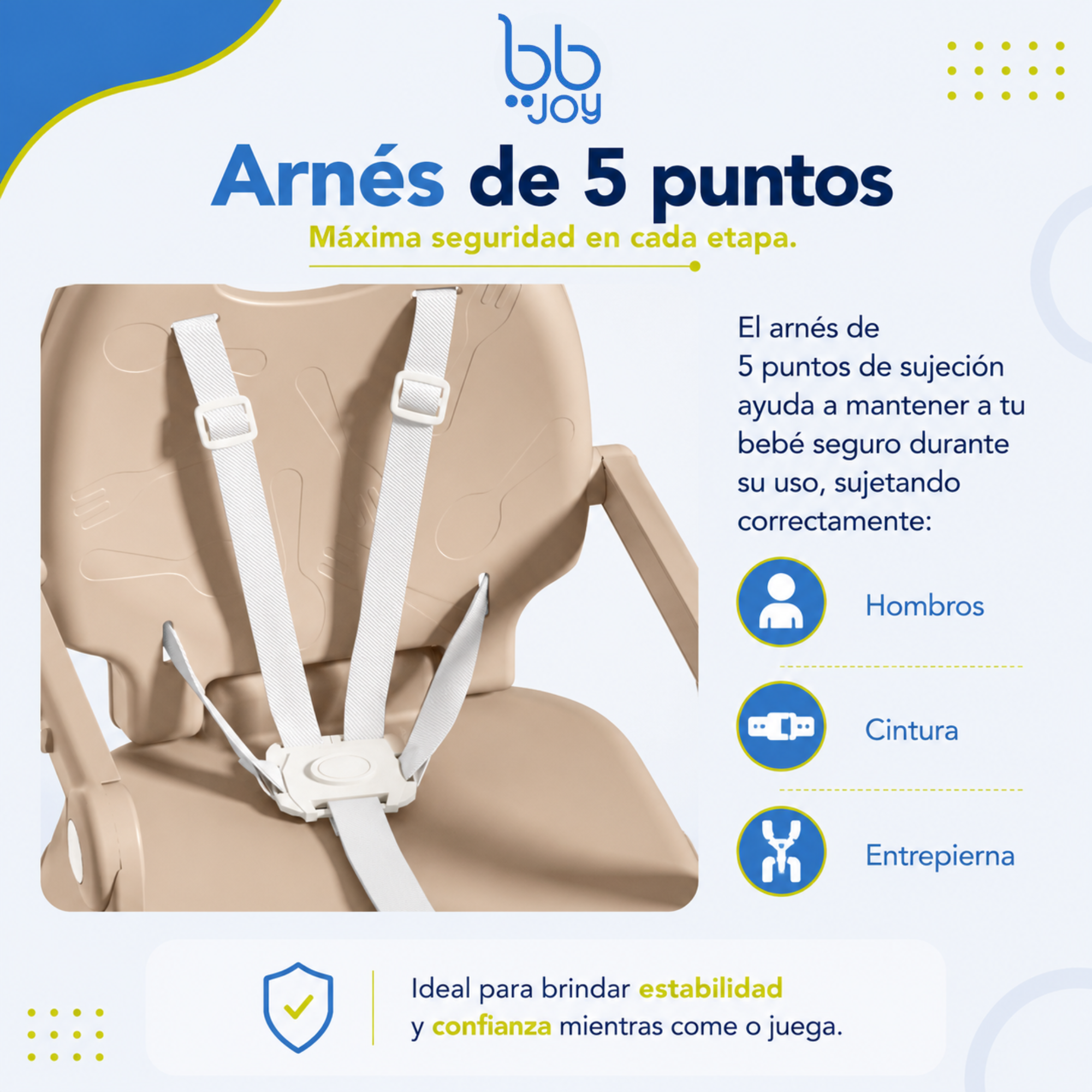 Silla alta 3 en 1 Jinah Con Plegado Compacto