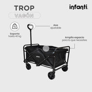 Carrito De Paseo Vagón Trop Infanti Plegable Y Multiusos