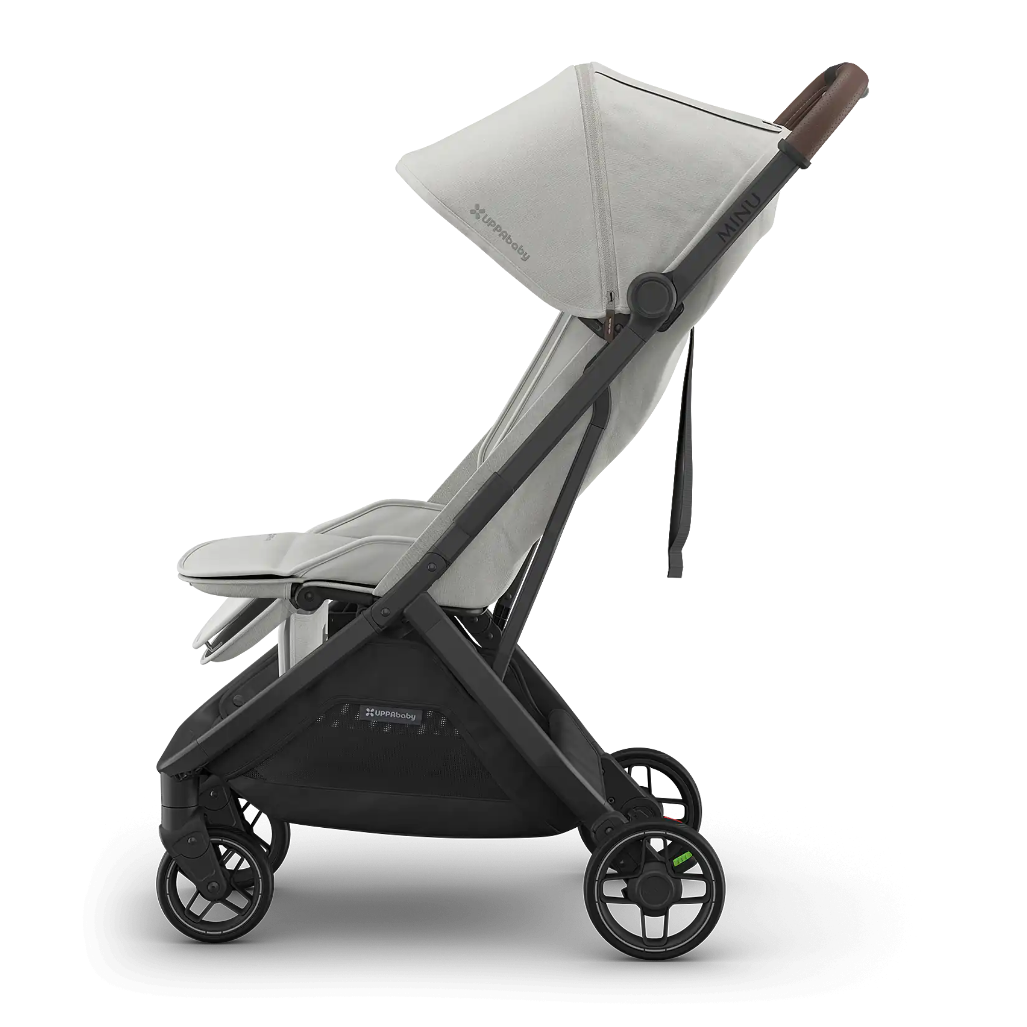Minu V3 Carrito de Viaje Plegable Compacto IATA, Reclinable, Arnés 5 Puntos, Suspensión 4 Ruedas y Comodidad Mejorada, 0-22 kg