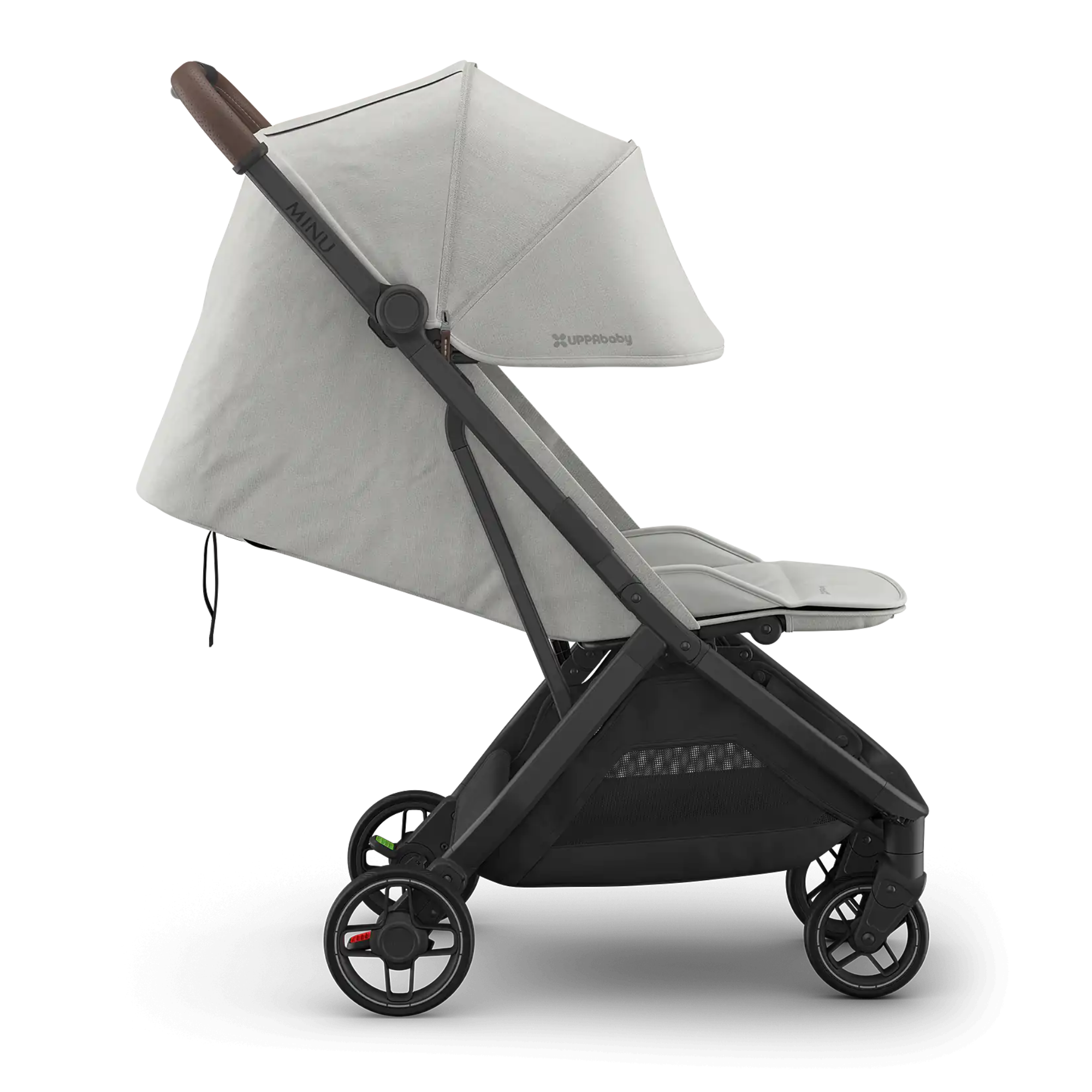 Minu V3 Carrito de Viaje Plegable Compacto IATA, Reclinable, Arnés 5 Puntos, Suspensión 4 Ruedas y Comodidad Mejorada, 0-22 kg