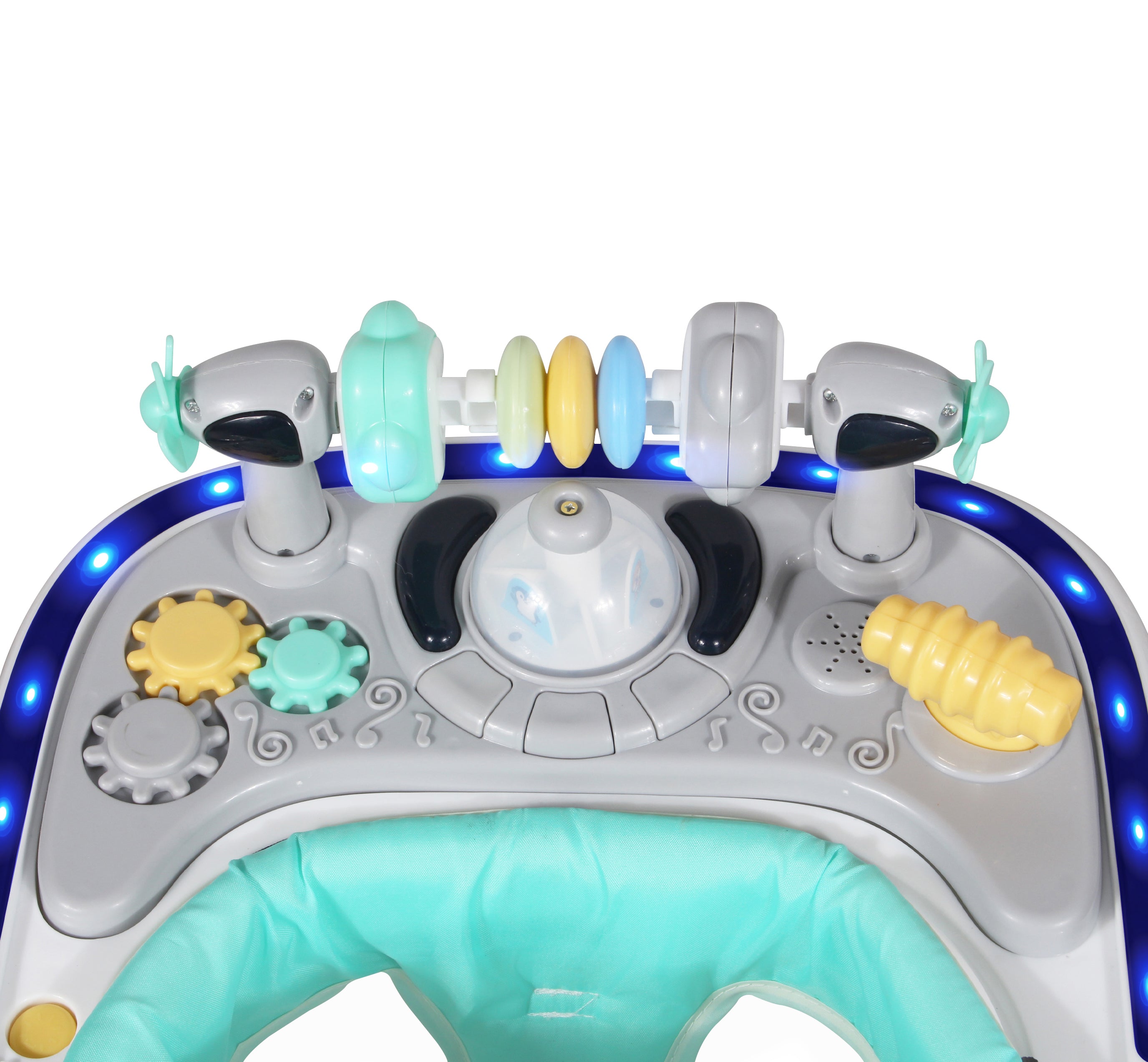Disney Andadera 3 En 1 Charola Interactiva Led Sonido Stich