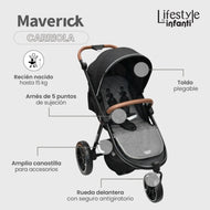Carriola Sistema De Viaje Maverick + Cuna Corral Davy Plus