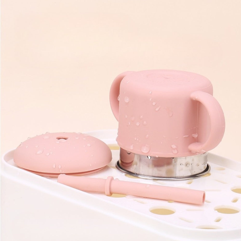 Vaso Con Popote Térmico Straw Cup Con Popote Y Asas Integradas Diseño Práctico Y Fácil De Transportar