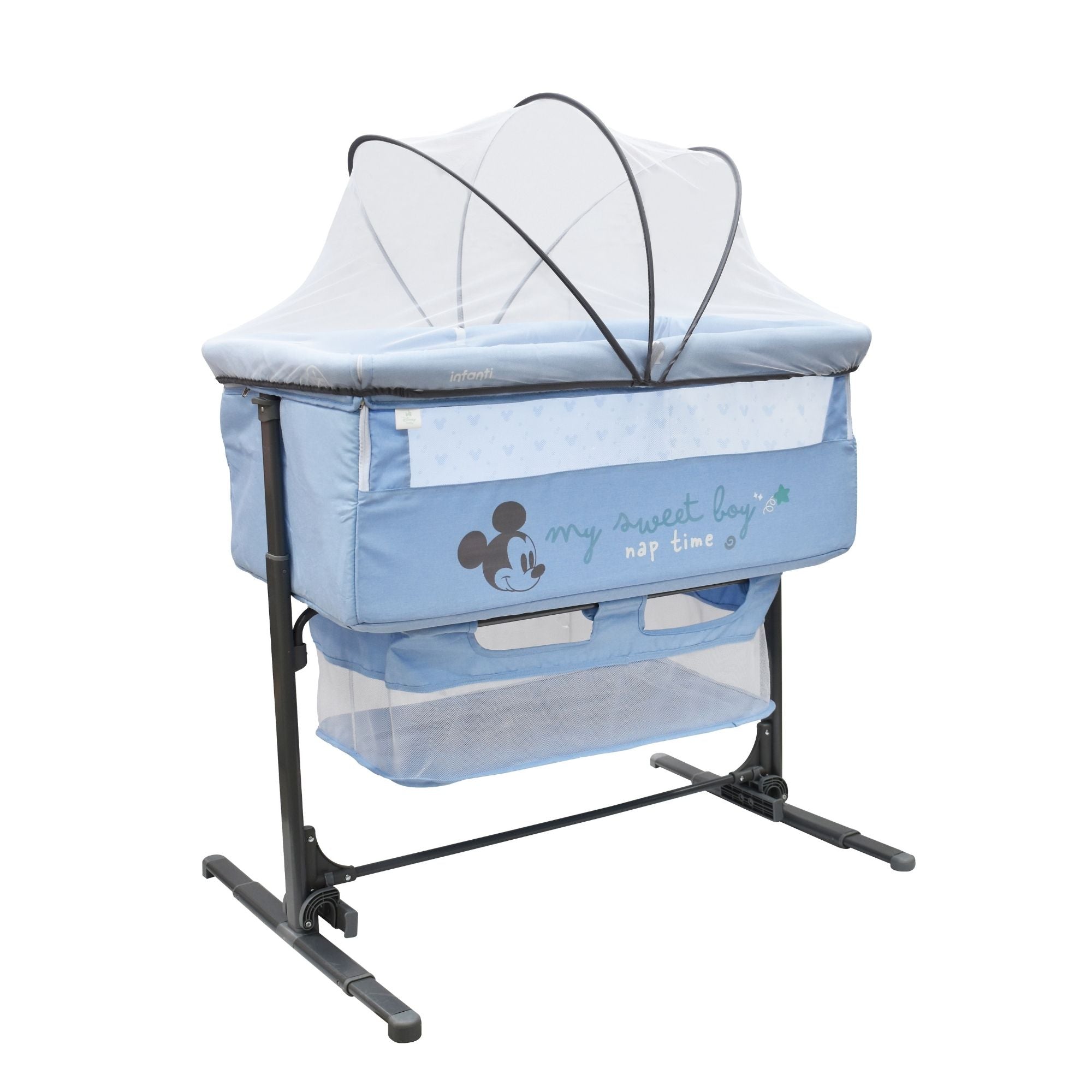 Cuna Colecho De Bebe Plegable Con Mosquitero Y Lateral Abatible