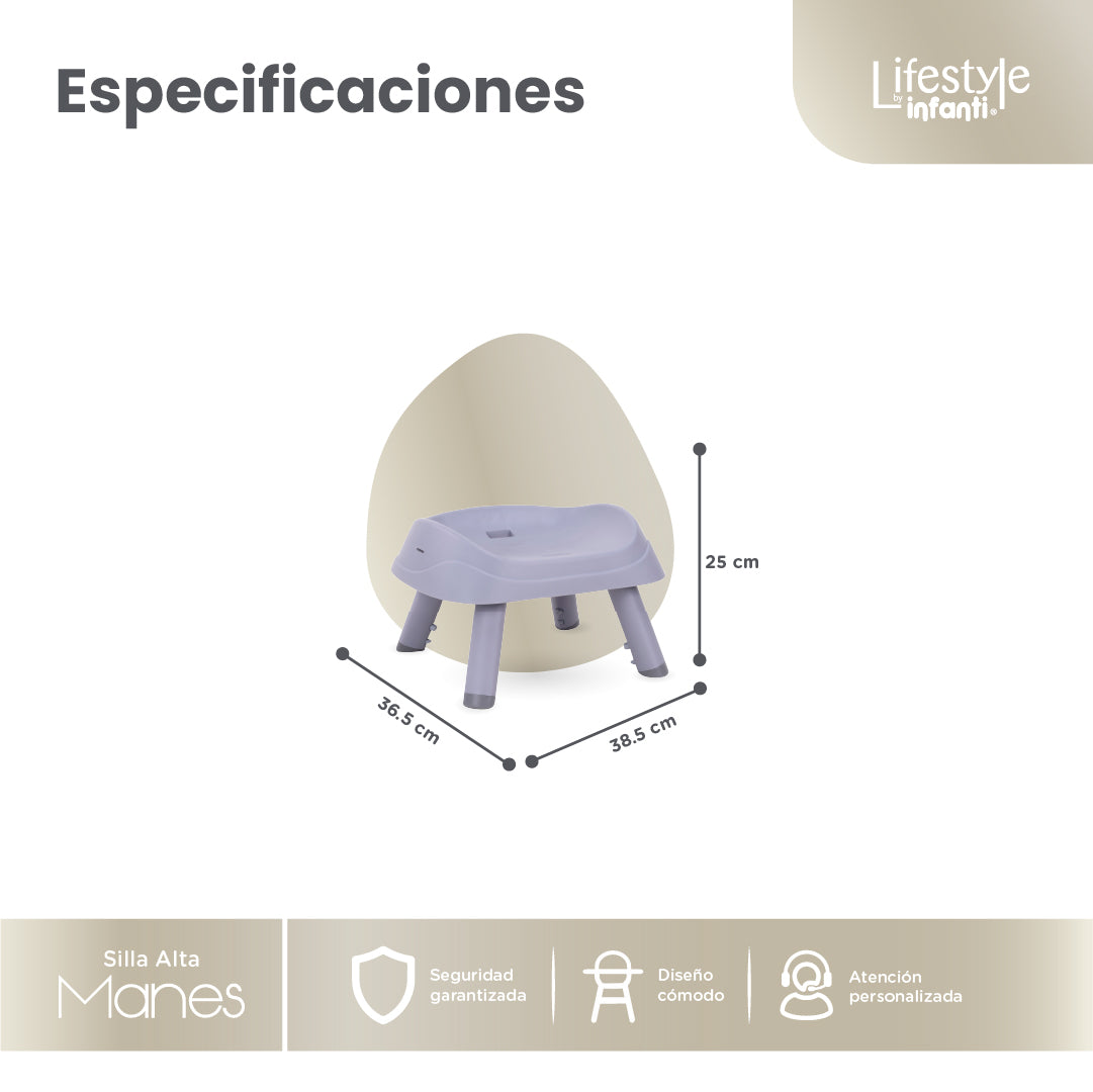 Silla Alta 7 en 1 Manes Con Centro de Entretenimiento y Mesa de Juego