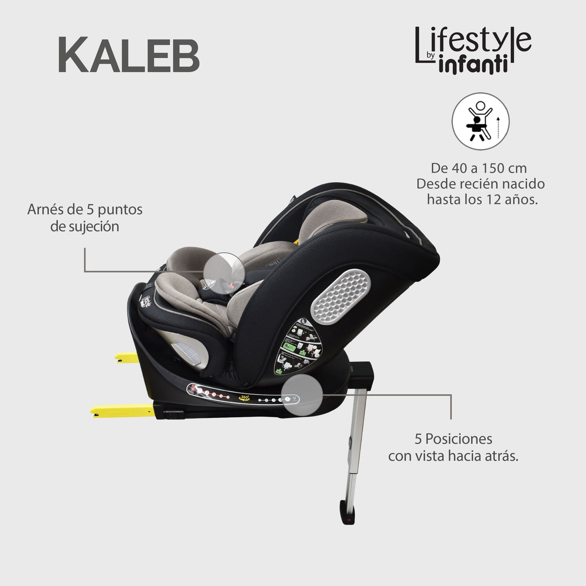Lifestyle By Infanti Autoasiento Kaleb 360° I-size Isofix