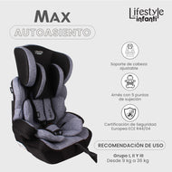 Autoasiento Booster Para Bebé Max Lifestyle By Infanti