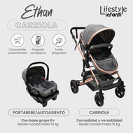 Carriola Travel System Ethan Lifestyle by Infanti Color Gris
