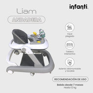 Andadera Para Bebé 3 En 1 Liam Lifestyle By Infanti