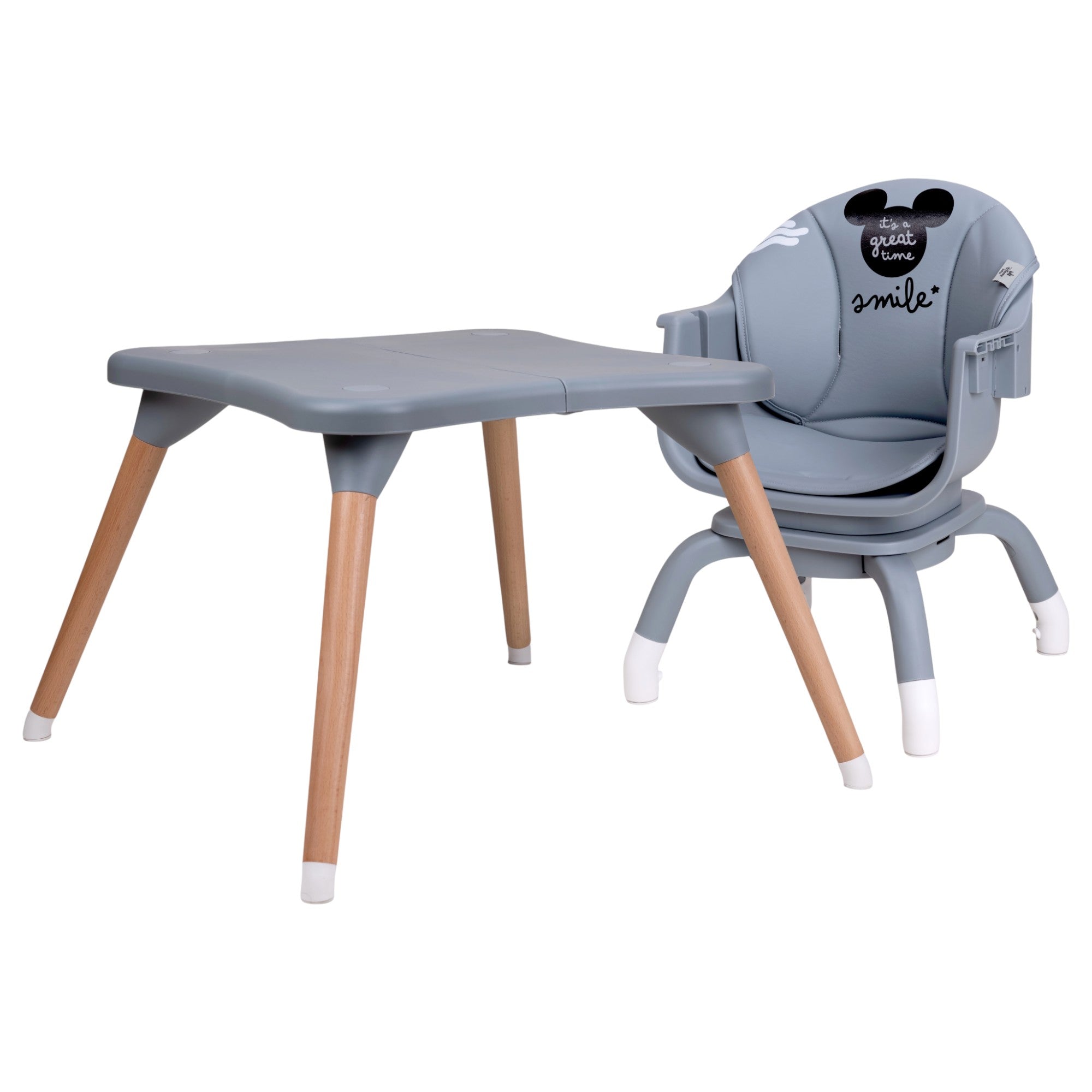 Silla Alta Periquera 7 En 1 Expressions Mickey Con Giro 360°