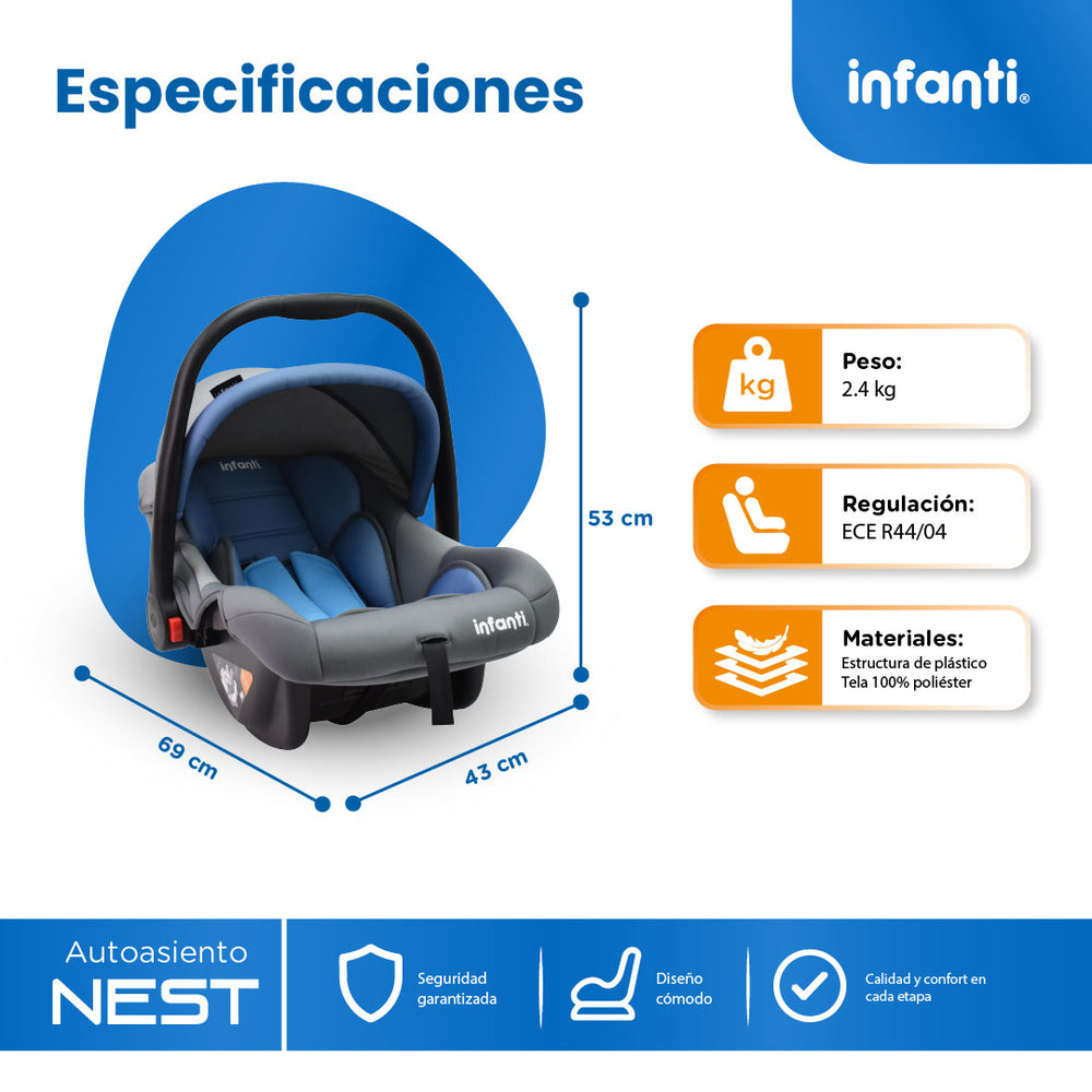Autoasiento Nest Grupo 0+