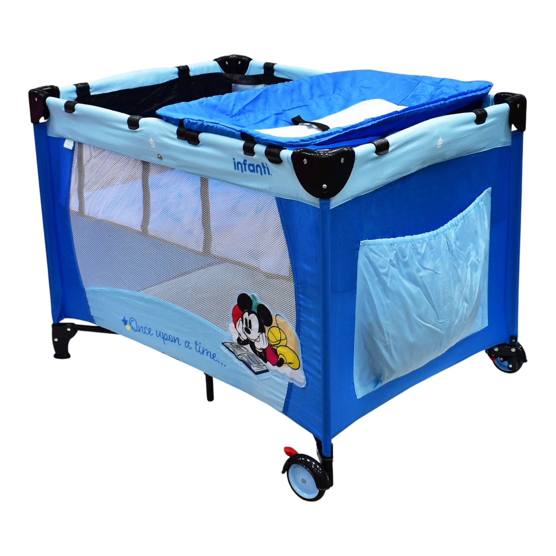 Cuna Corral De Viaje Disney Armado Sencillo Adaptable Seguro Con cambiador desmontable