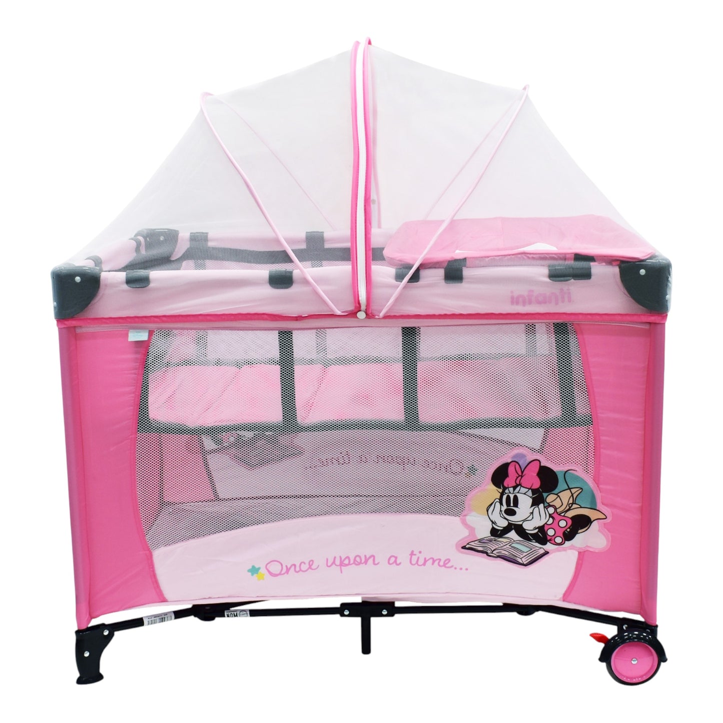 Cuna Corral De Viaje Disney Armado Sencillo Adaptable Seguro Con cambiador desmontable