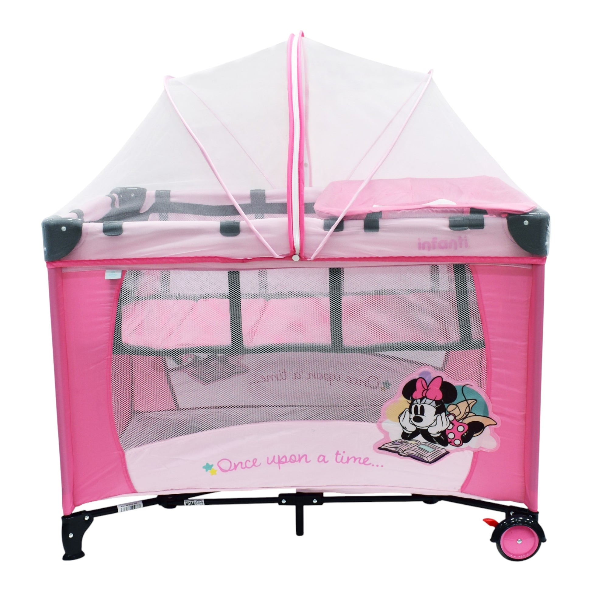 Cuna Corral De Viaje Disney Armado Sencillo Adaptable Seguro Con cambiador desmontable