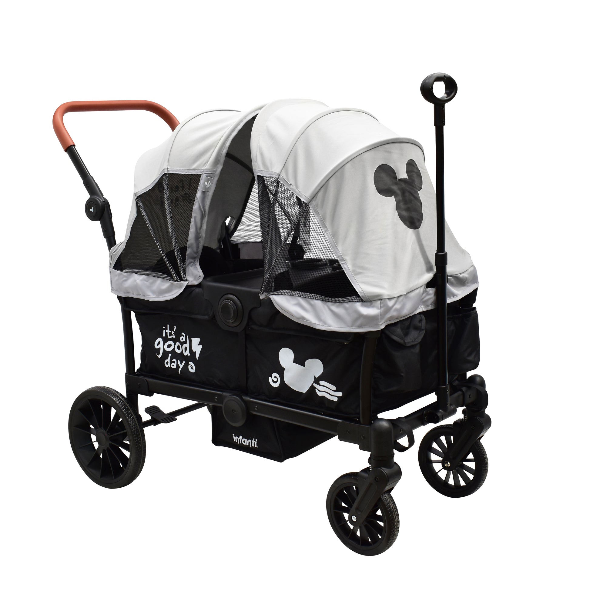 Carriola Doble Vagón Everett Mickey Plegable