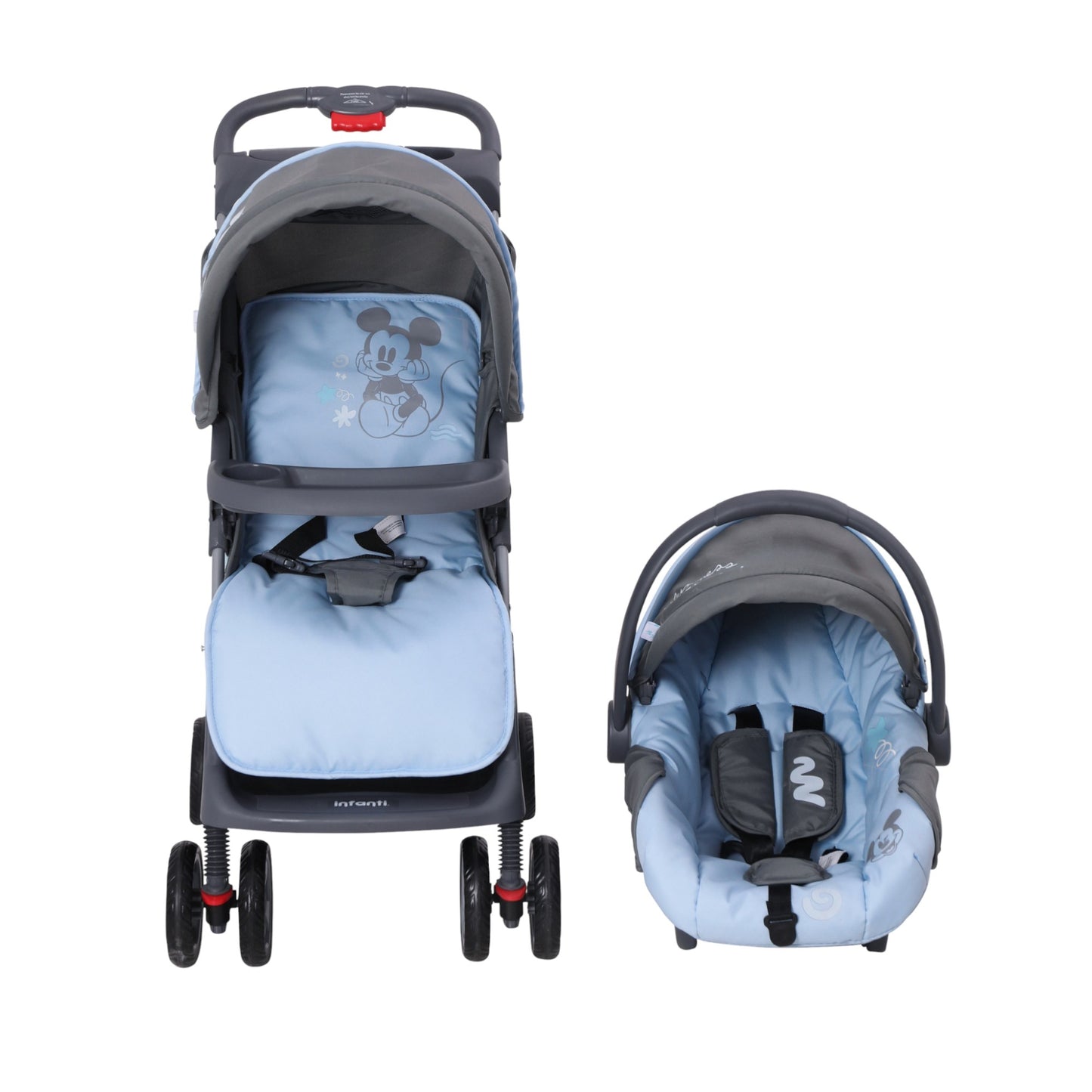 Carriola Para Bebe Infanti Disney Con Portabebé Y Charola