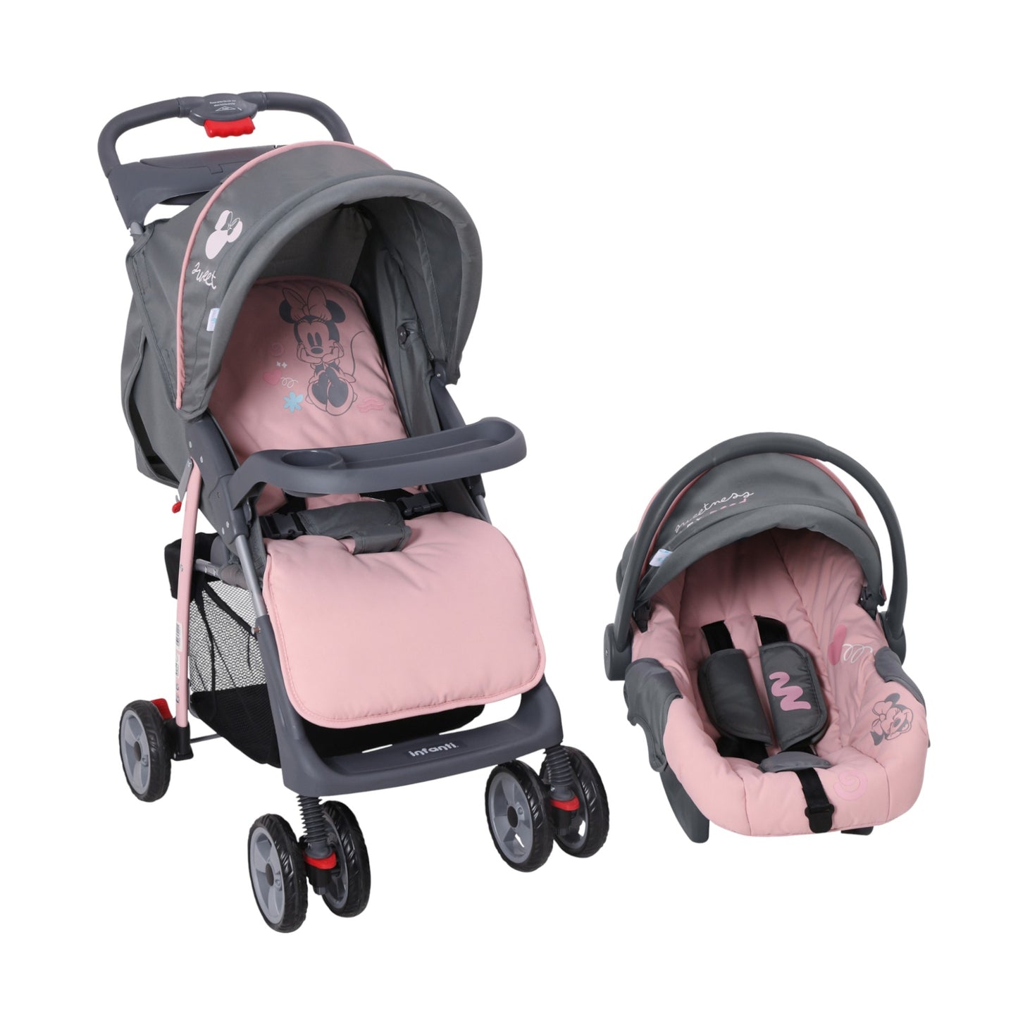 Carriola Para Bebe Infanti Disney Con Portabebé Y Charola