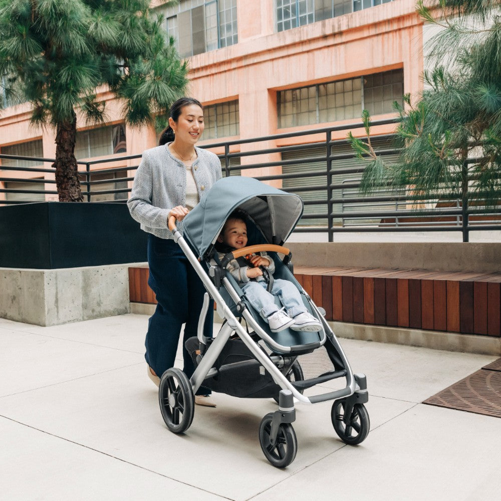 Carriola UPPAbaby Vista V3 Dillan: Mango Telescópico, Asiento Reversible y Toldo Expandible con Protección UPF 50+