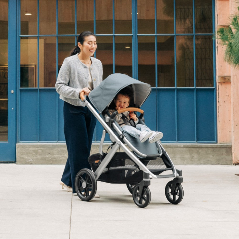 Carriola UPPAbaby Vista V3 Dillan: Mango Telescópico, Asiento Reversible y Toldo Expandible con Protección UPF 50+