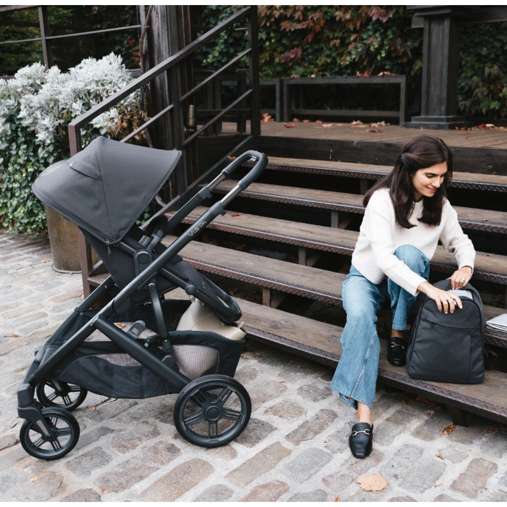 Carriola UPPAbaby Vista V3 Jake: Mango Telescópico, Asiento Reversible y Toldo Expandible con Protección UPF 50+