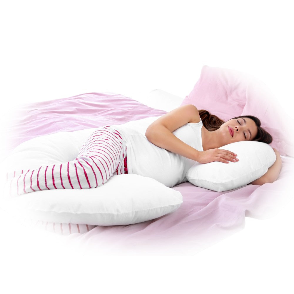 Almohada de Embarazo en Forma de "6" Cómoda Blanca Inizzi
