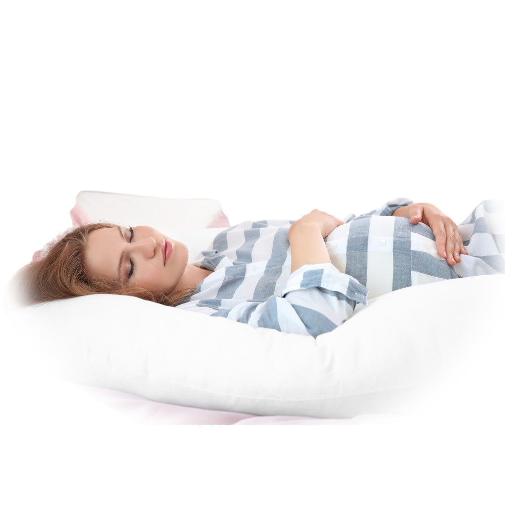 Almohada de Embarazo en Forma de "6" Cómoda Blanca Inizzi