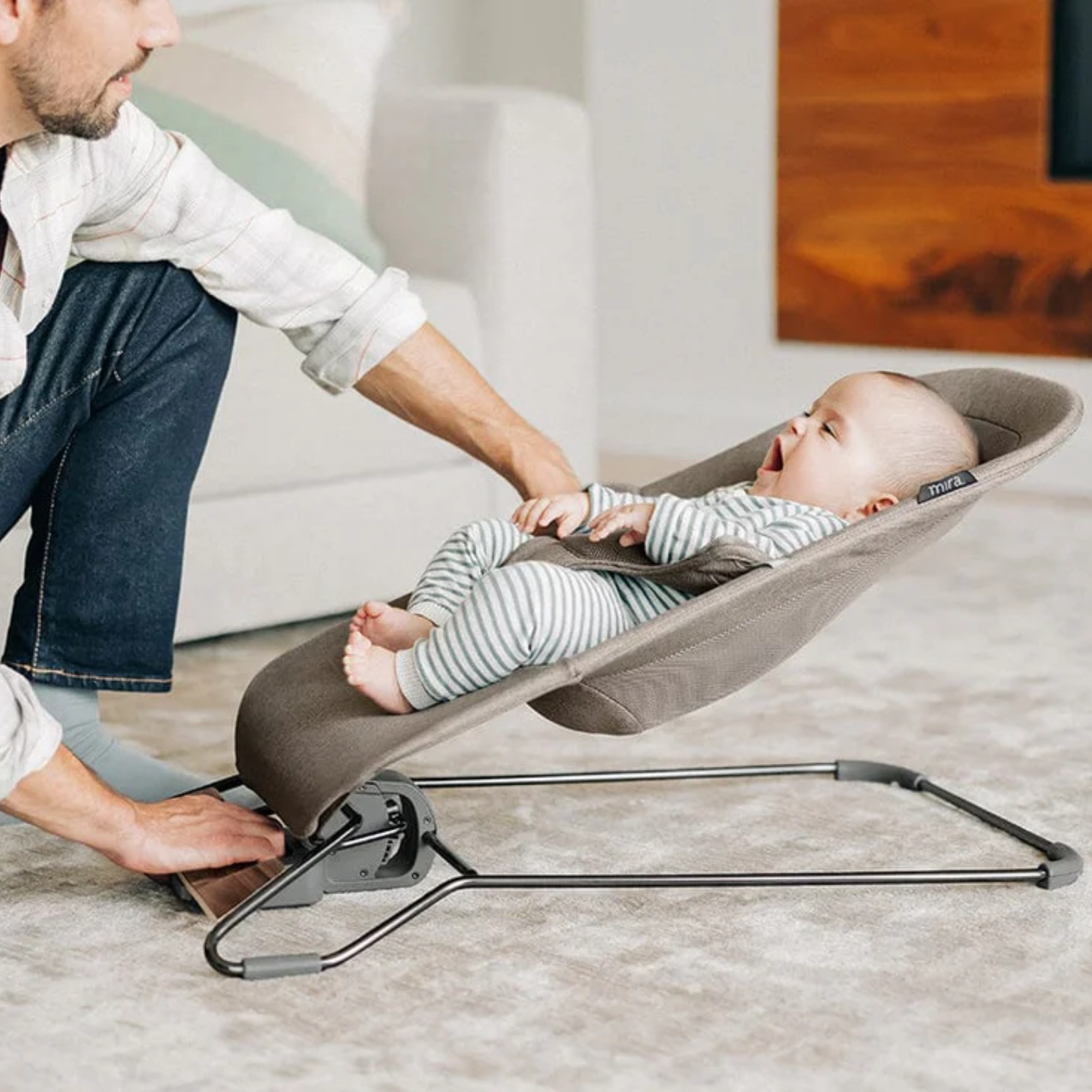 Mecedora Mira 2 en 1 UPPAbaby  Asiento para Bebé, Reclinable, Transpirable, Plegable y Certificación GREENGUARD
