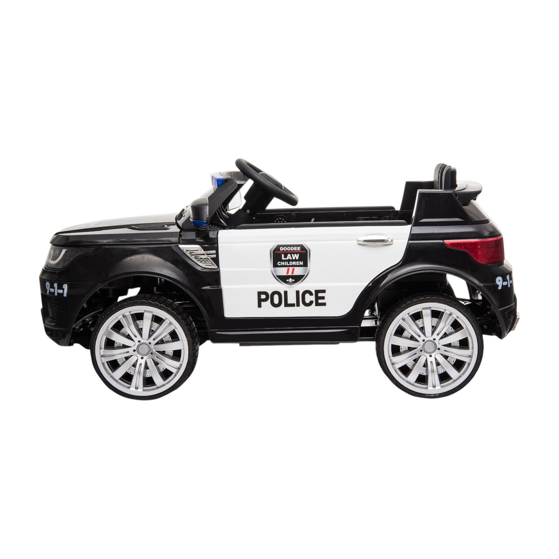 Carro Eléctrico Patrulla Policía Con Luces Y Boton De Sirena