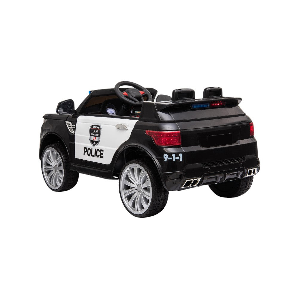 Patrulla Montable Eléctrica Infanti Para Niños 12v negra r/c Color Negro