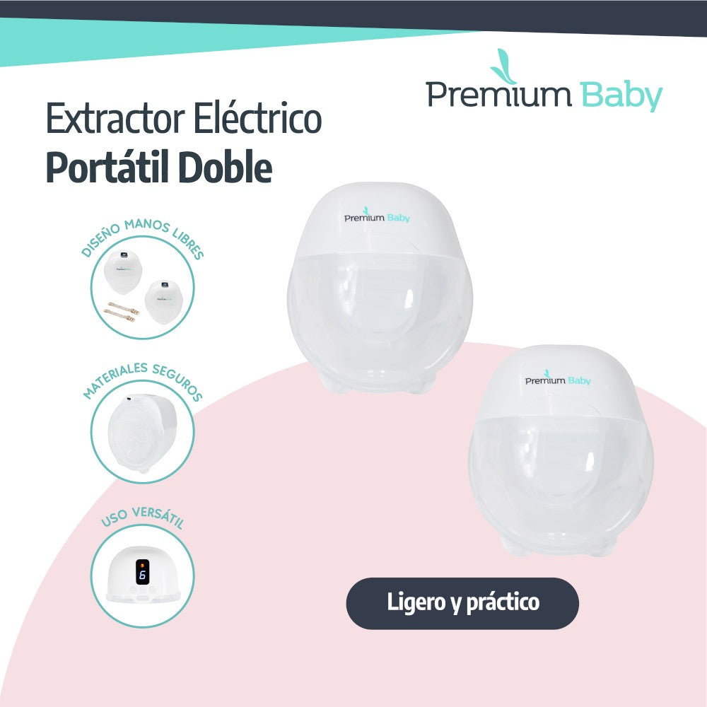 Premium Baby Extractor de Leche Portátil Doble