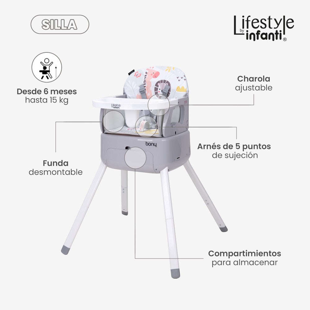Silla 3 En 1 Bony Para Bebé Lifestyle By Infanti