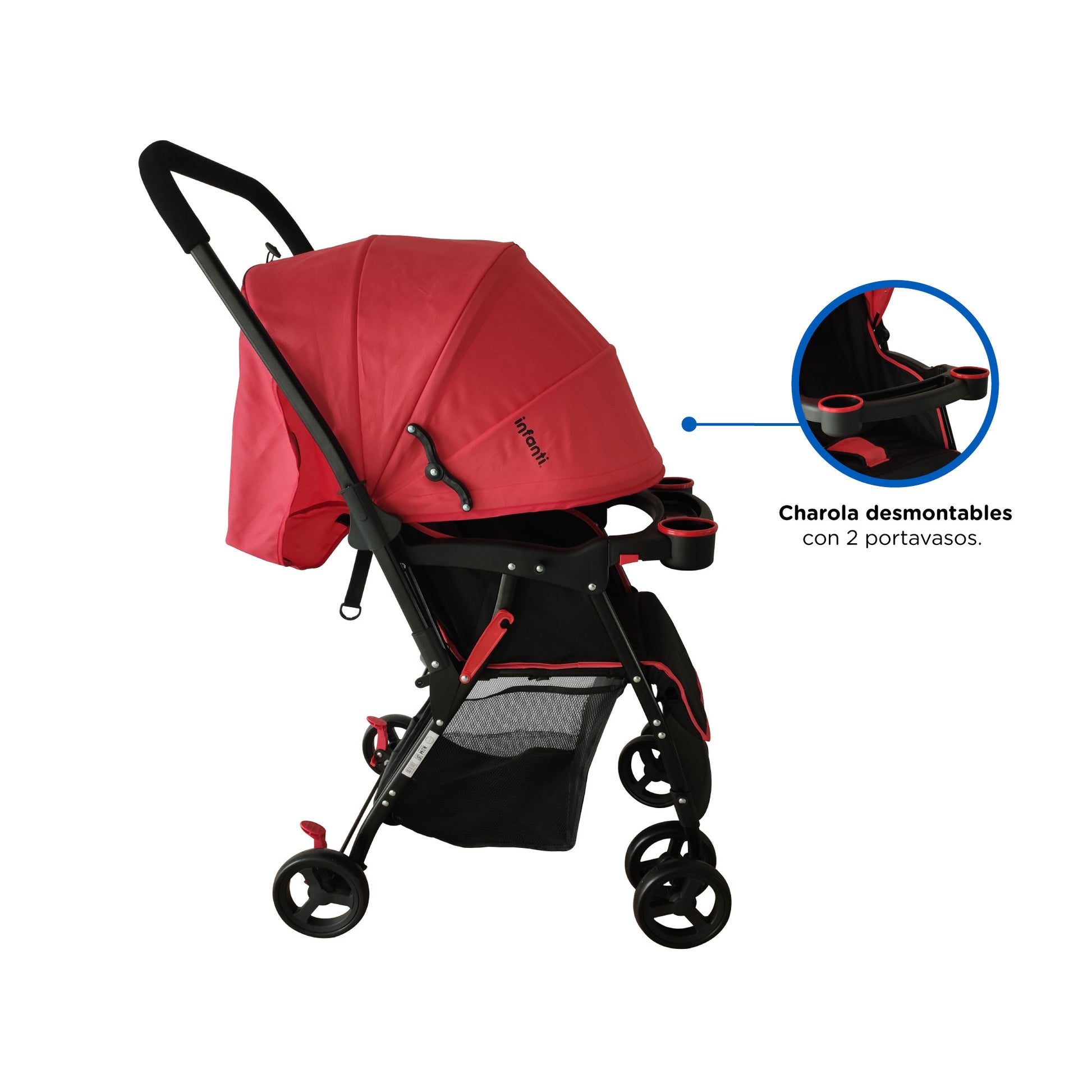 Carriola Infanti Swivel Para Bebe Con Mango Reversible