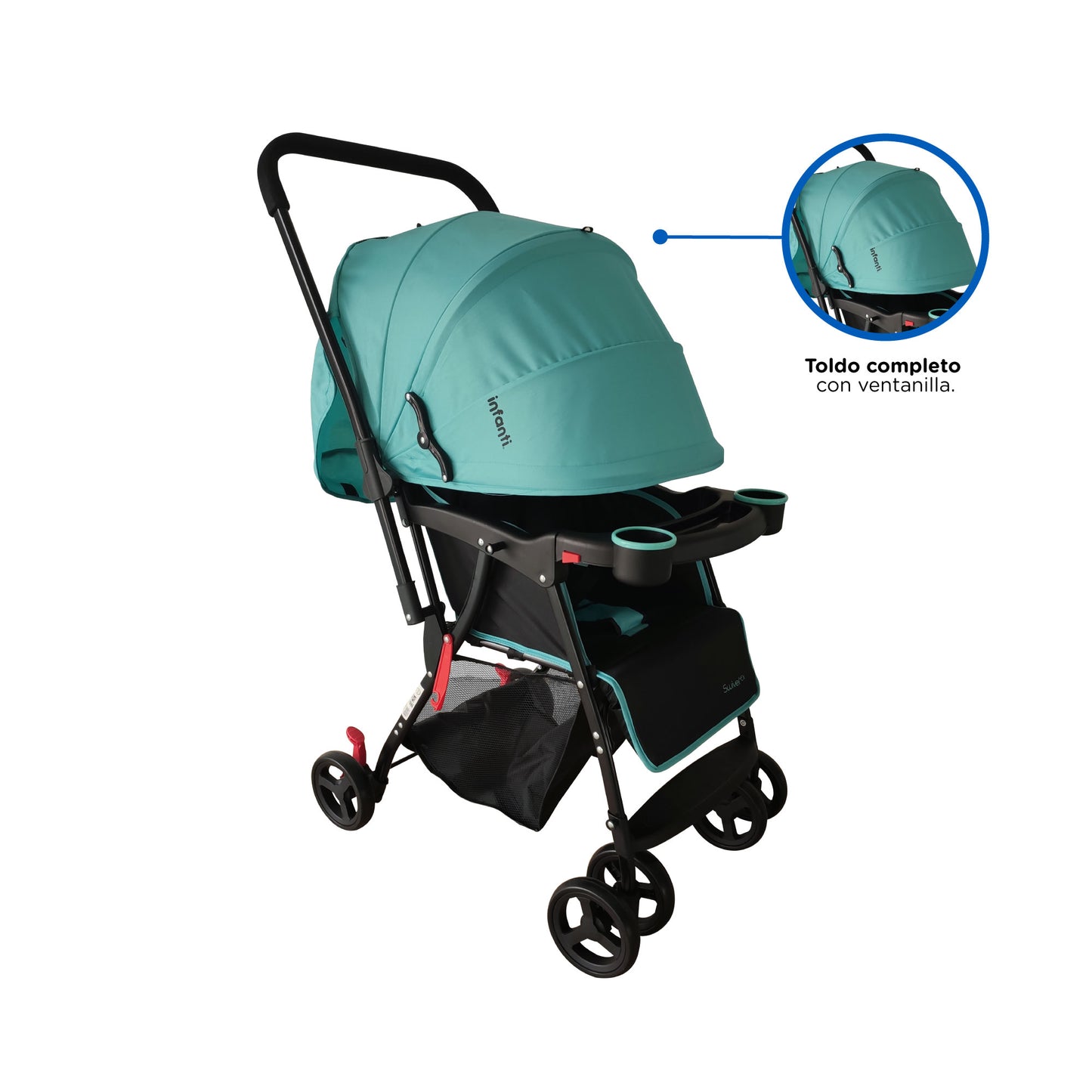 Carriola Infanti Swivel Para Bebe Con Mango Reversible