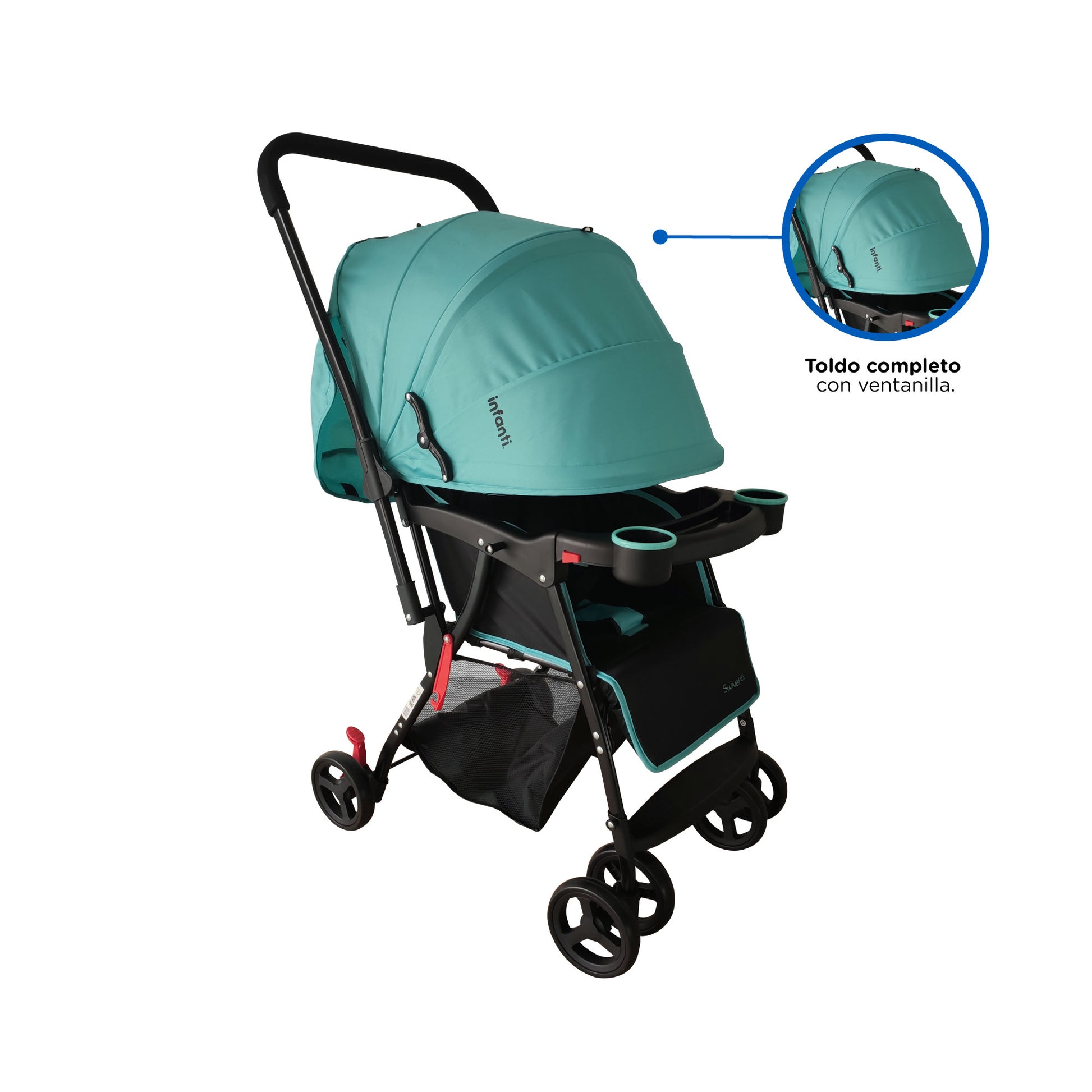 Carriola Infanti Swivel Para Bebe Con Mango Reversible