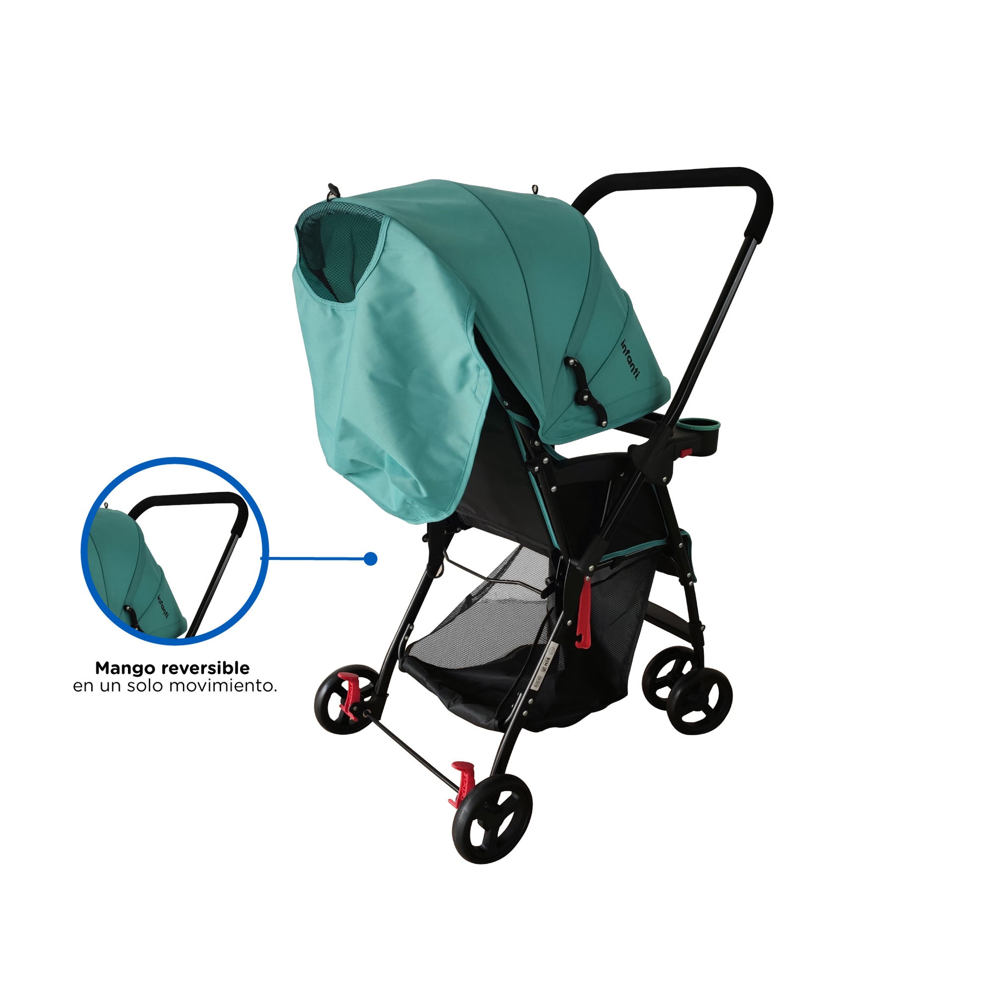 Carriola Infanti Swivel Para Bebe Con Mango Reversible