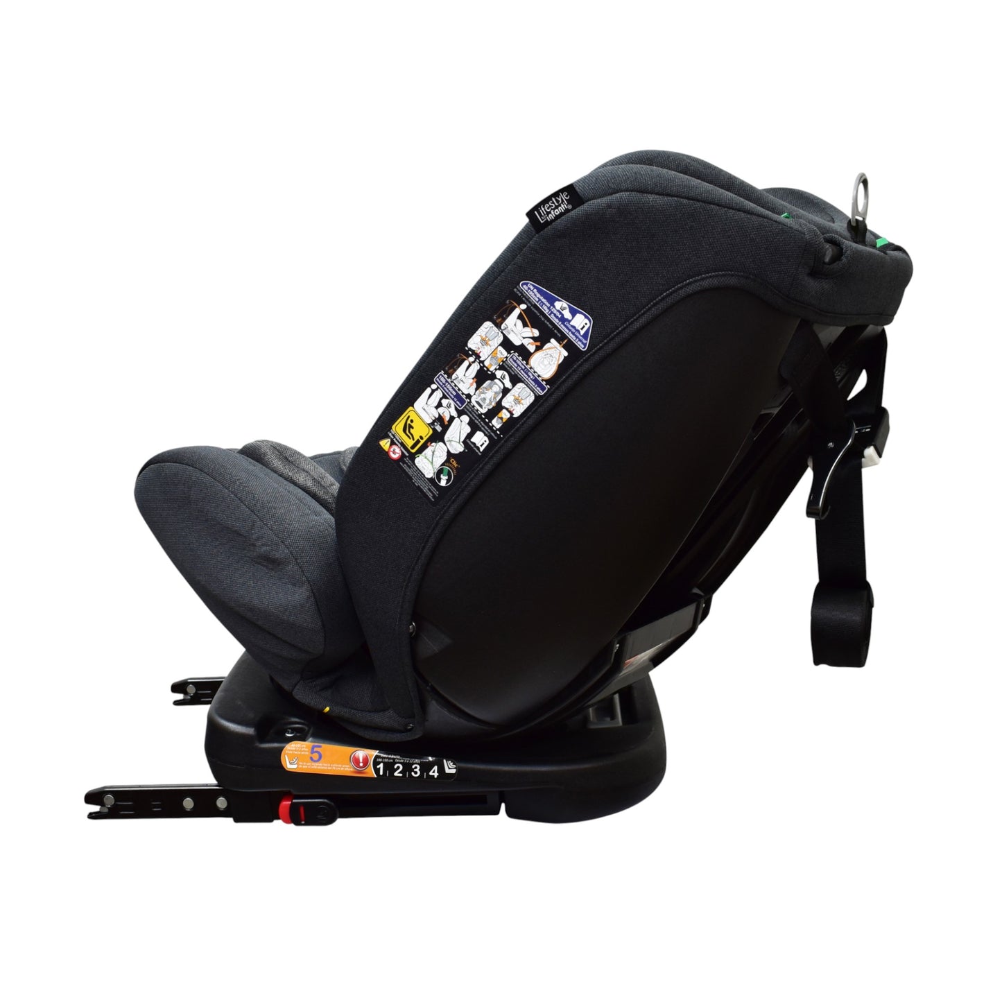 Autoasiento Para Carro Con Giro 360° Seguridad Isofix Luke Gris Oxford