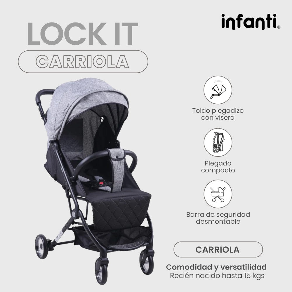 Infanti Carriola Lock It Lite Tipo Maleta Ultraligera