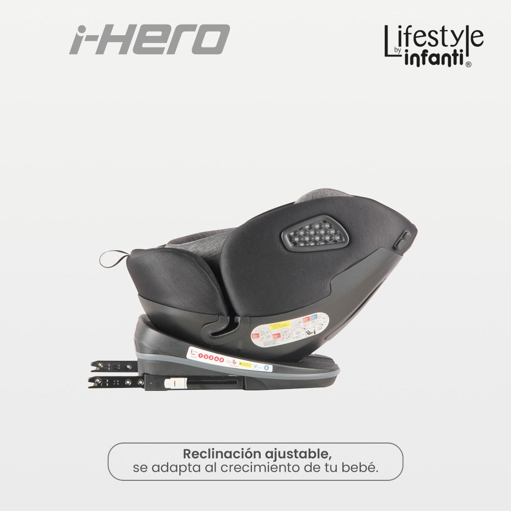 Autoasiento Lifestyle By Infanti I-Hero I-Size Negro/Gris