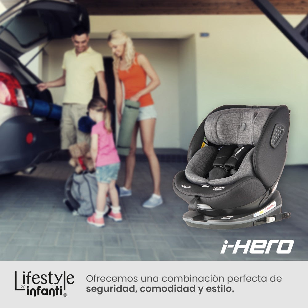 Autoasiento Lifestyle By Infanti I-Hero I-Size Negro/Gris