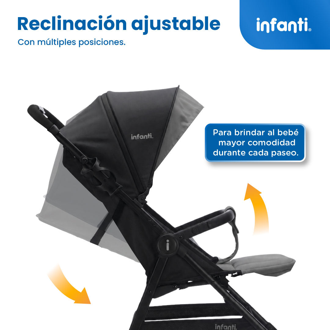 Carriola Grace Arena Con Toldo Completo Plegado Fácil Compacto Soporta Hasta 22 kg, Infanti