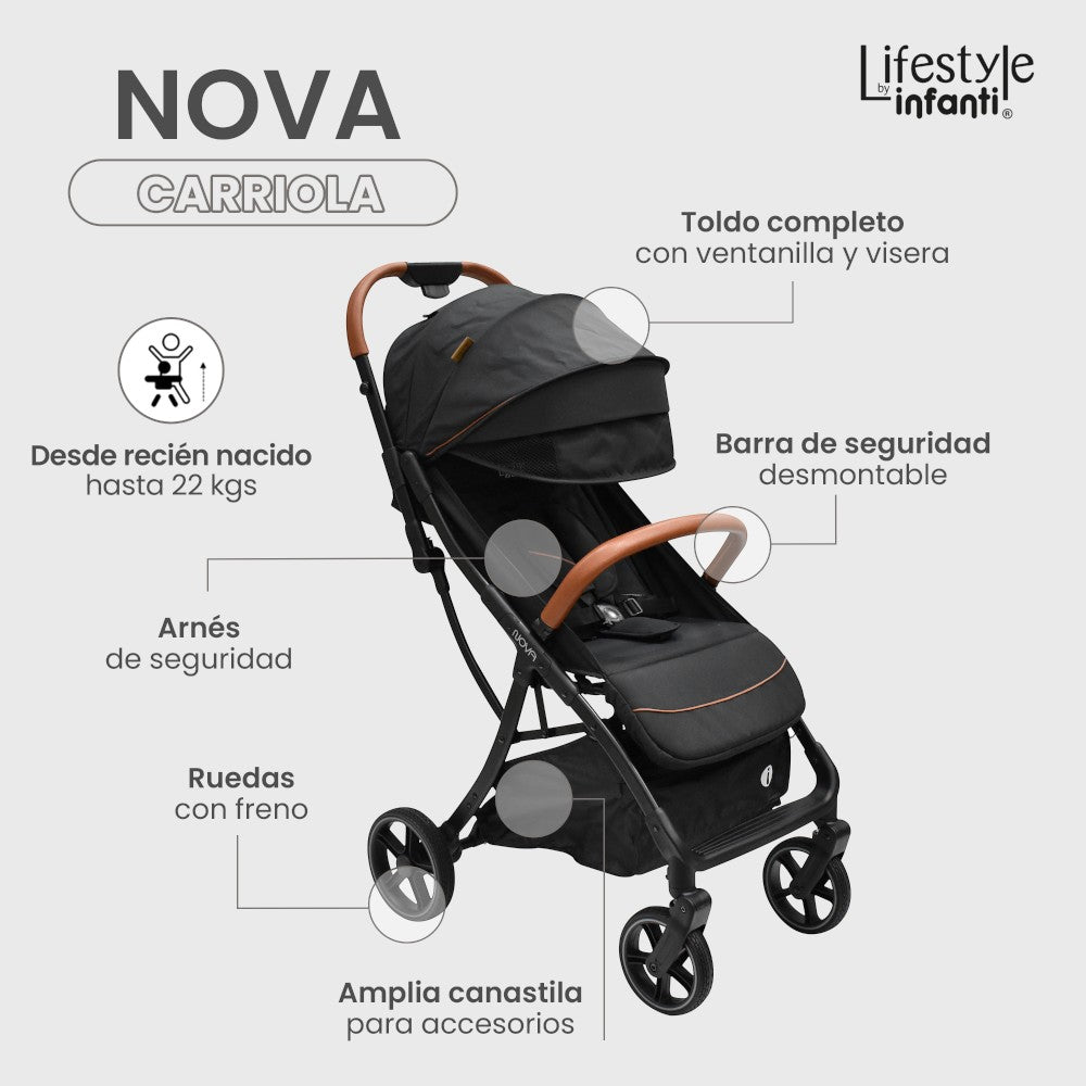 Carriola Nova Lifestyle by Infanti Para Bebe Con Plegado Automático