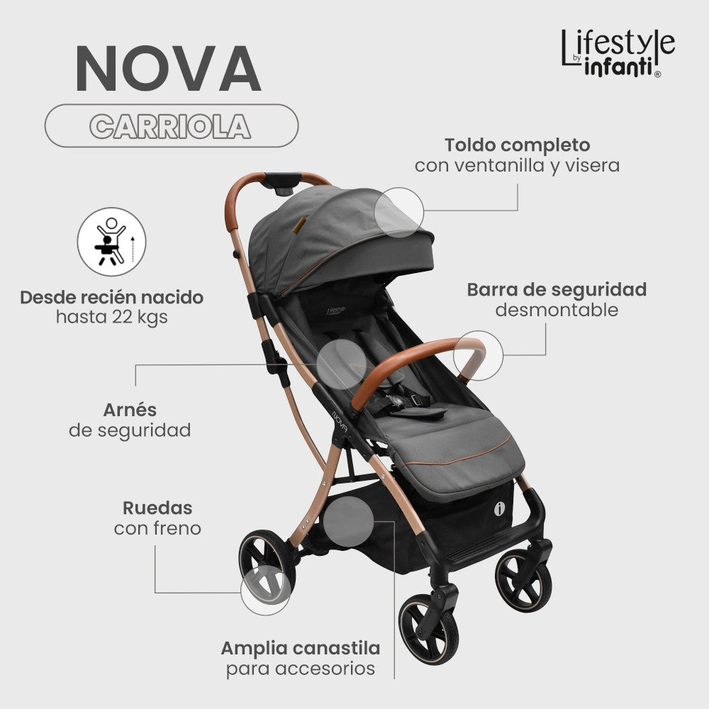 Carriola Nova Lifestyle by Infanti Para Bebe Con Plegado Automático