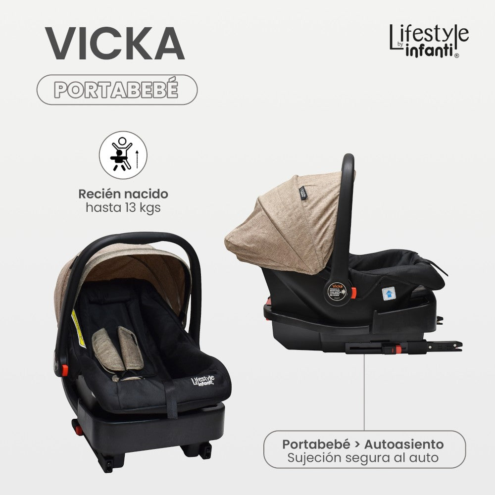 Carriola Vicka Travel System Lifestyle By Infanti Reversible Y  Compacta