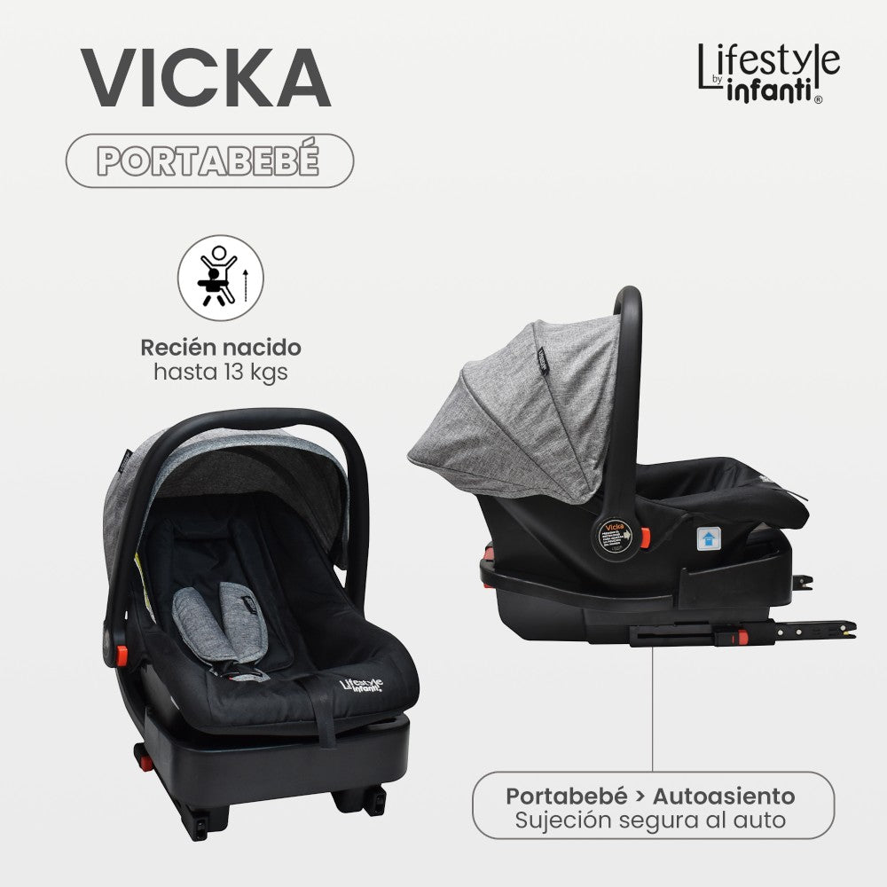 Carriola Vicka Travel System Lifestyle By Infanti Reversible Y  Compacta