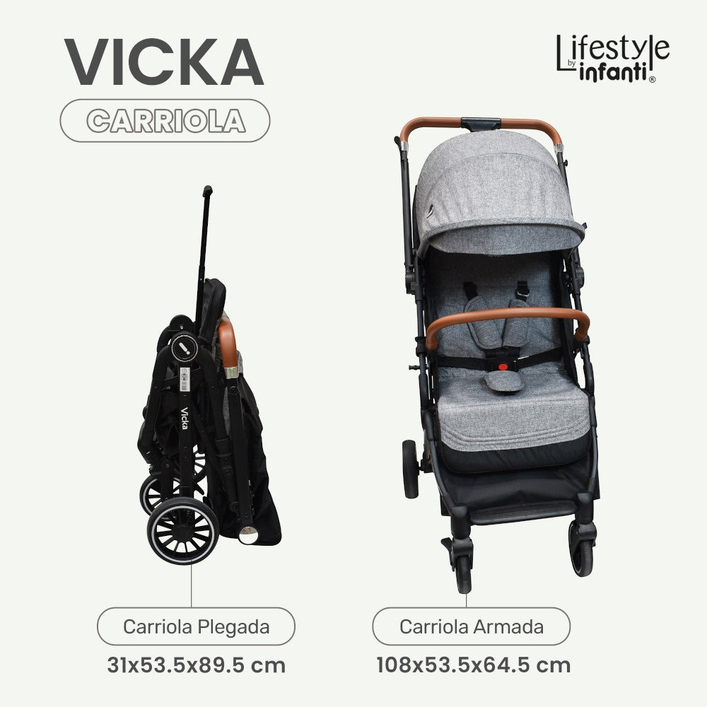 Carriola Vicka Travel System Lifestyle By Infanti Reversible Y  Compacta
